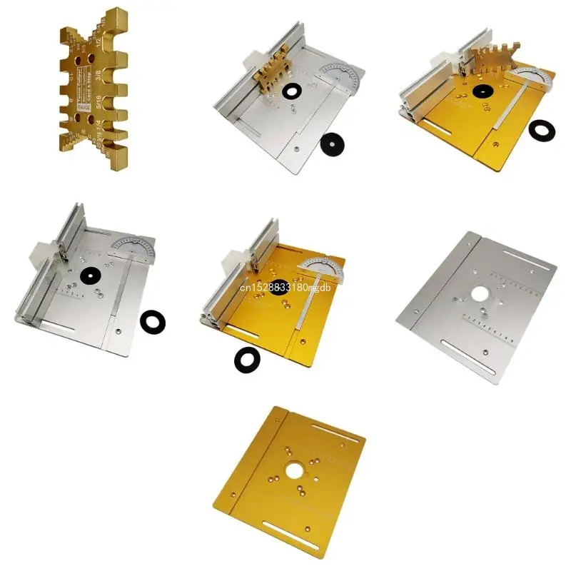 

Алюминиевый фрезерный стол, вставная пластина, торцовочный датчик для деревообрабатывающих скамеек, настольной пилы, Прямая