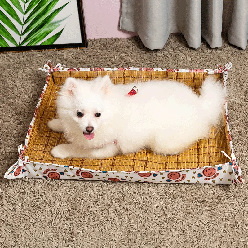 

Summer Pet Mat Kennel Printing Waterproof Dog Bed for Dogs Accessories Four Seasons Universal Cat Bed Folding Dog Bed Cama Perro