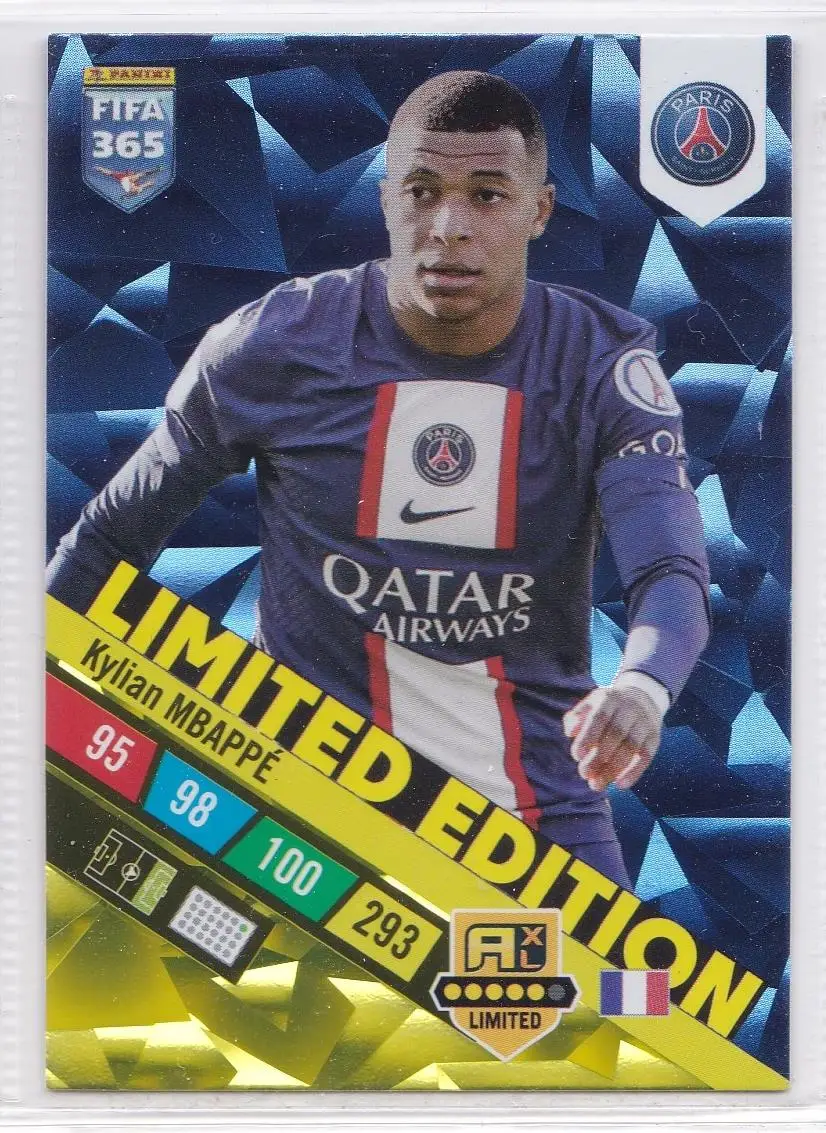 

PANINI 2023 FIFA 365 Star Card LE Limited Edition Paris Saint Germain Mbappé Limit Card Footballer Fans Collection