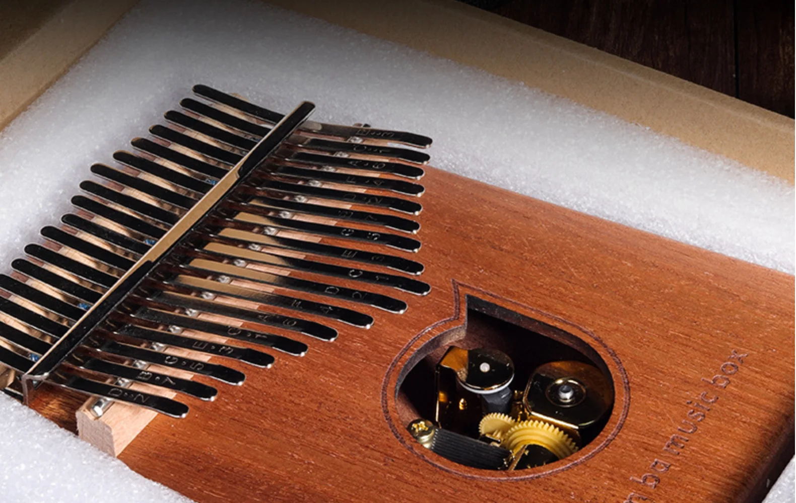 Beadsnice Playable Music Box Thumb Piano Octave 17 Tone Beginner Girls Cabaline Finger