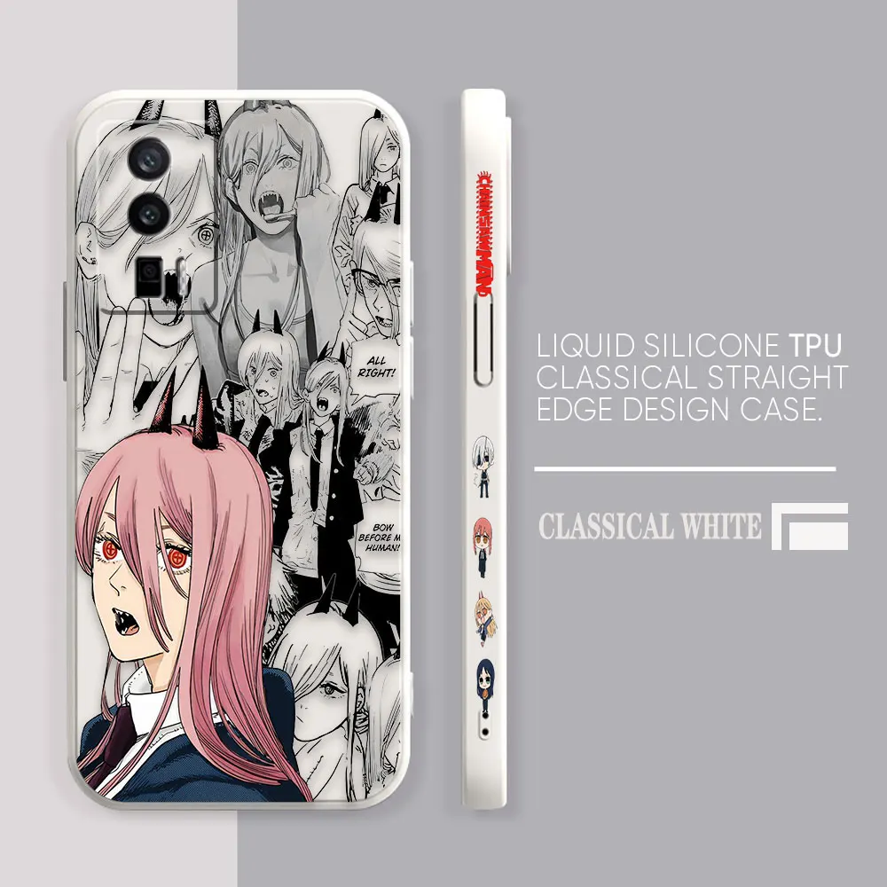 Case For Redmi K60E K60 K50 K40S K40 K30 K20 12C 10C 9A 9 8 10X 10A Pro 4G 5G Gaming Case Fundas Cqoues Shell Chainsaw Man POWER