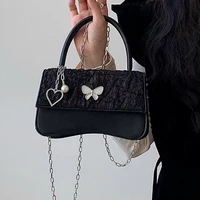 gothic crossbody bags women butterfly heart female shoulder bag with chain womens handbag 2022 purses and handbags luxury