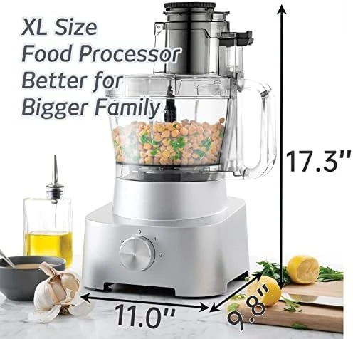 

Free shipping 14-Cup French-Fry-Cutter Storage-Drawer Food-Processors - Large Feed Chute, Built-in Storage Drawer, Cheese Shredd