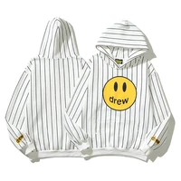drew house hoodie men women autumn fashion mens stripe smiley flower hip hop sweatshirts streetwear justin bieber hooded hood