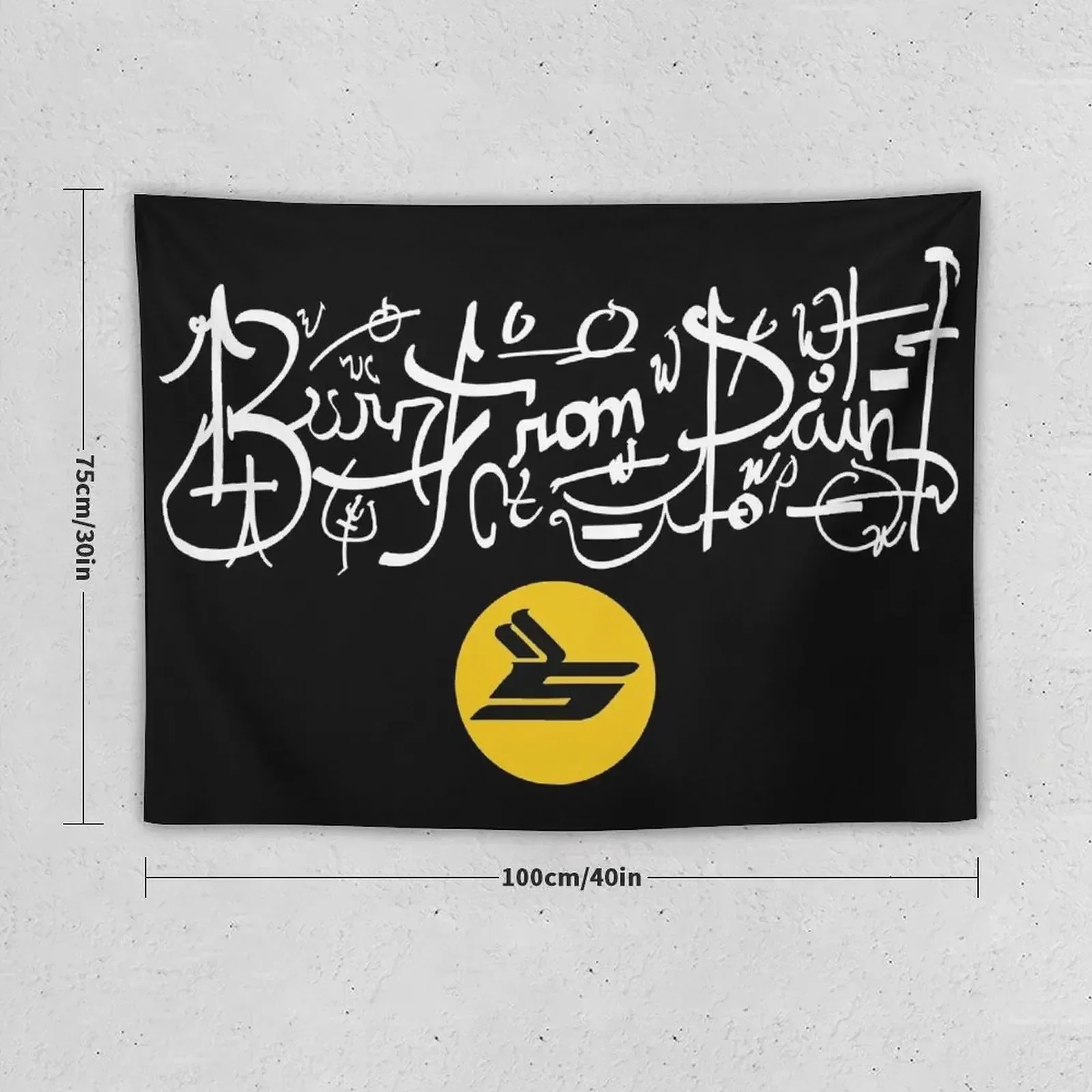 Рожденный из боли Яна Коннор Сикко Флаг Гобелен Украшение дома Японский декор