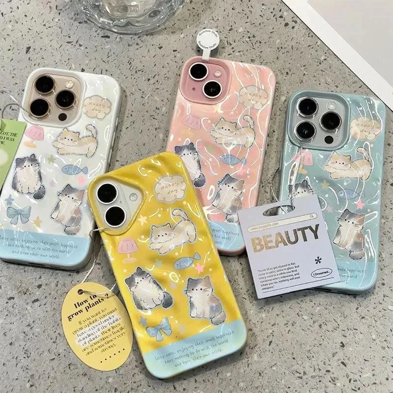 Фото Чехол для телефона Cat Star 3D Meteorite для Vivo T4X T4 T3 Lite T2X G2 Z9 Lite iQOO Z10X Z10 Lite Z7i U5X 5G 4G, глянцевый мягкий чехол №2