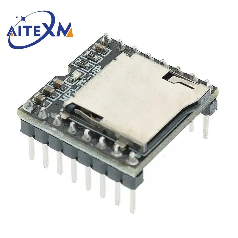 Mini MP3 Player Module Board Audio Voice Decode For Arduino Supporting TF Card U-Disk IO/Serial Port/AD | Электронные компоненты