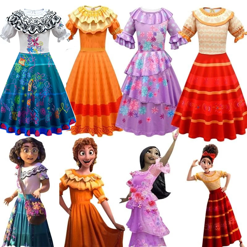

Новинка 2022, очаровательный костюм Mirabell из Мадридской анимации, платье принцессы для девочек, костюм для Хэллоуина, карнавала, Косплея