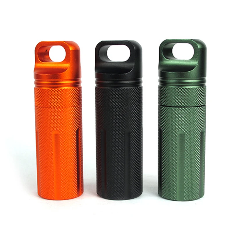 

Новинка 2022, 1 шт., миниатюрная Водонепроницаемая капсула, Герметичная Бутылка из алюминиевого сплава, для выживания на открытом воздухе, флю...