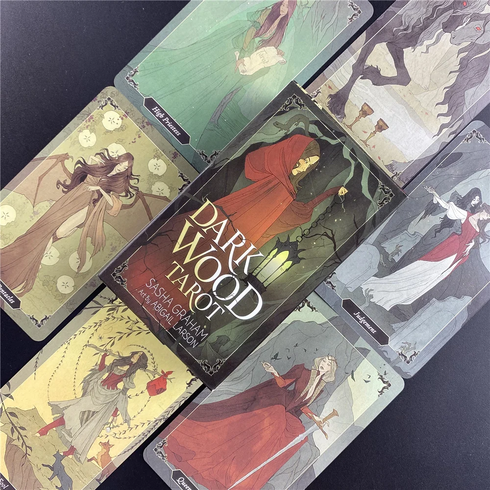 

Dark Wood Tarot Family Gathering Chess Cards Board Game Deck Fortune Telling Spacious Moon Dog Divination Cat Abyss Oracle