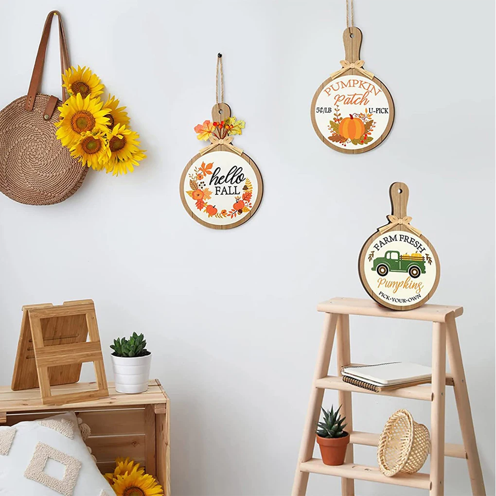 

3 шт. подвесные украшения, портативные круглые буквы, узор, декоративная офисная кухонная полка, подвеска, декор на День Благодарения