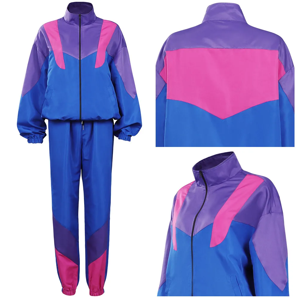 Взрослые 80-90-е хиппи диско женская спортивная одежда Ретро Хэллоуин Карнавальный