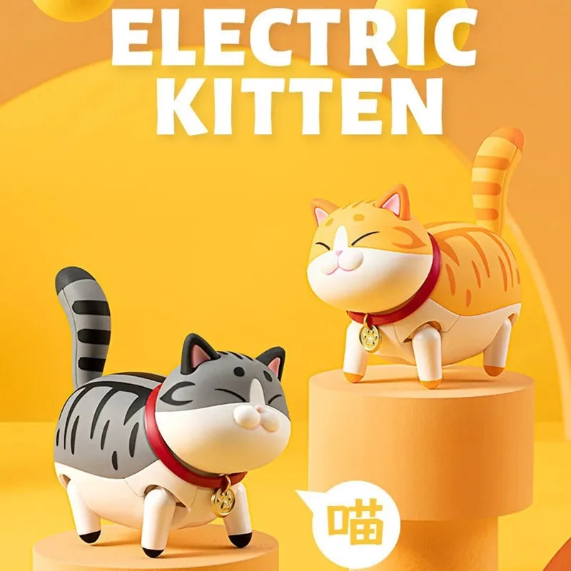 

New Electric Cat Blind Box Walking Animal Kitten Toys Ornaments Birthday Baby Shower Handmade Diy Kids Children Gifts