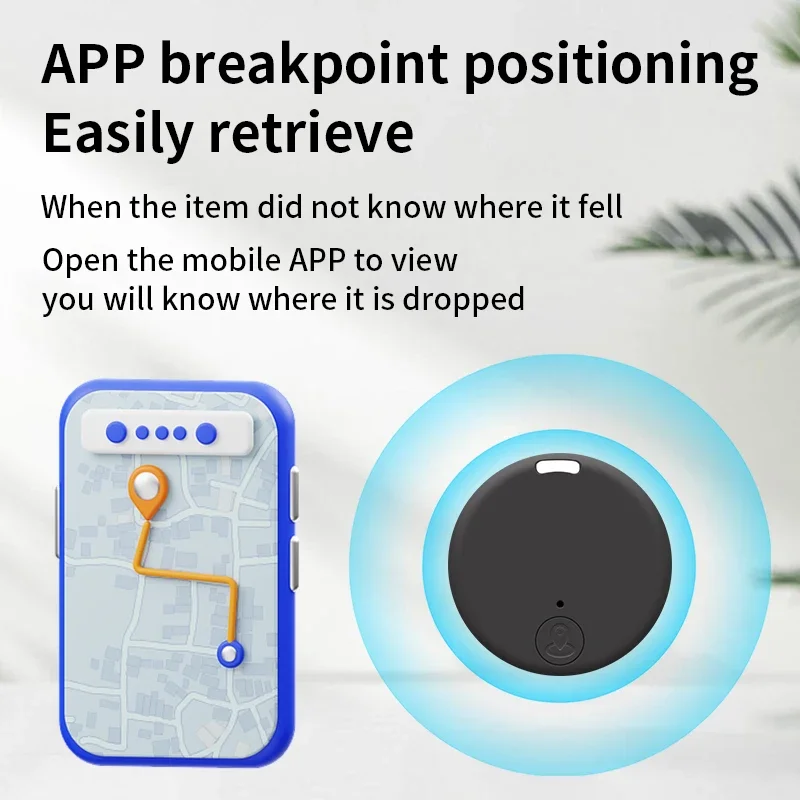 Мини-мобильный трекер TNCE с Bluetooth для защиты устройств от потери круглый домашних