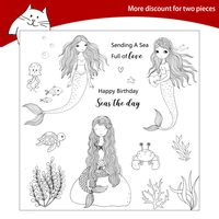 water mermaid clear stamps for scrapbooking card making photo album silicone stamp diy decorative crafts