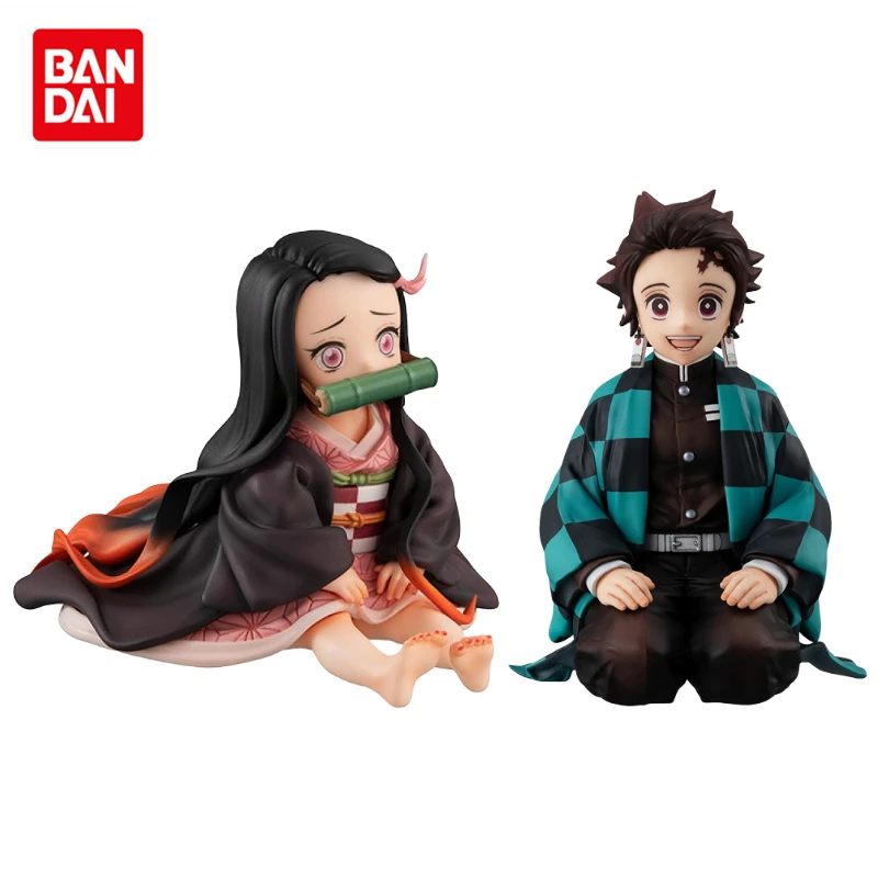 

6-8cm Anime Demon Slayer Kamado Nezuko Kamado Tanjirou On The Palm Kawaii PVC Figure Collection Model Doll Toy Children's Gifts