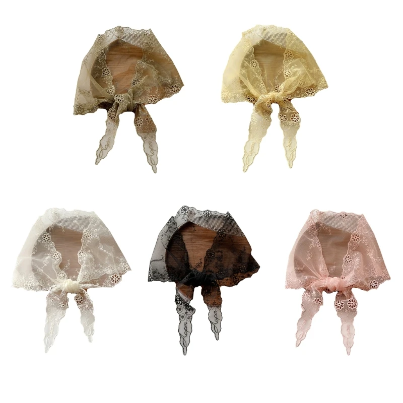 

Lace Scarf 1950s Retro Hair Tie Mass Veil Lace Mantilla Veil Tulle Scarf Church Veil Headcovering