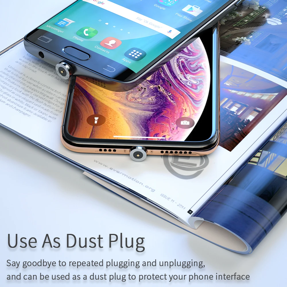 Магнитный кабель DIXSG Micro USB Тип C для iPhone Xiaomi Быстрая зарядка магнитное зарядное