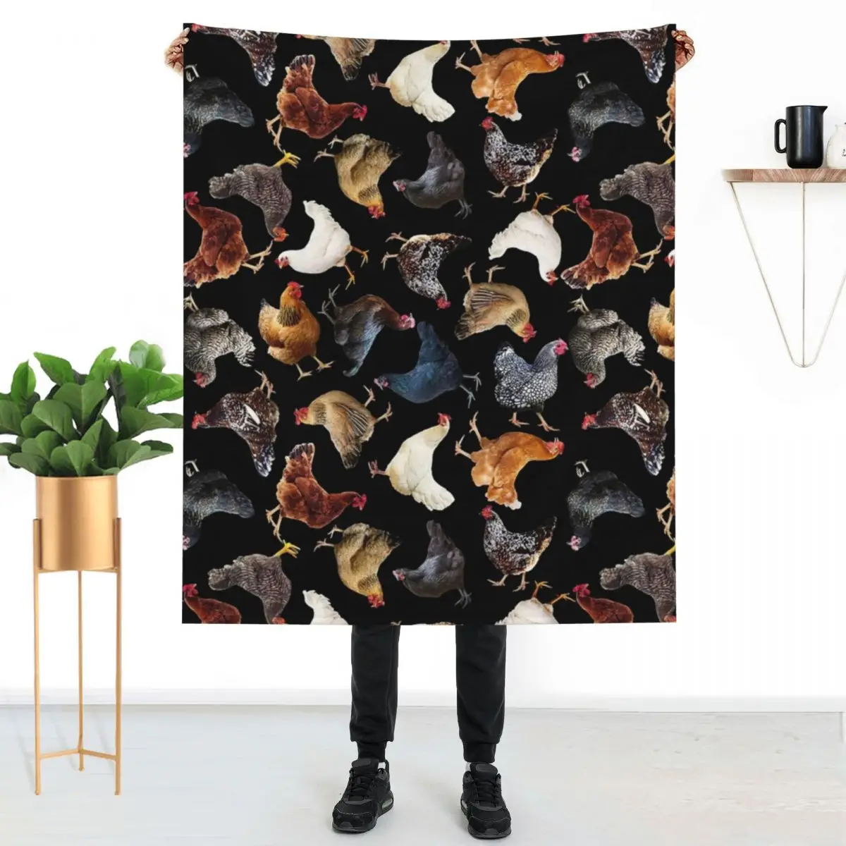 

Funny Chicken Blanket Cute Chickens Bedroom Cozy Throw Blanket For Sleeping Fluffy Blankets