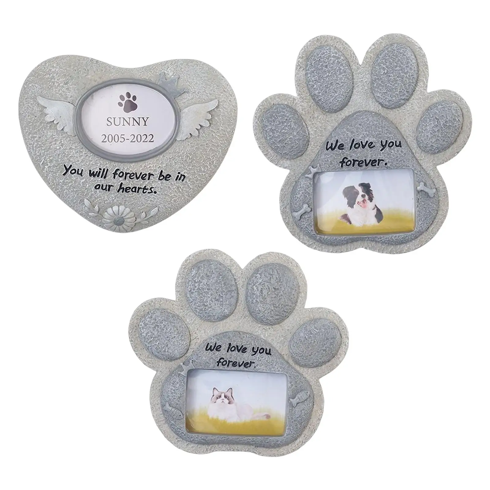 

Cat Headstone Animal Funeral Resin Waterproof Dog Grave Marker Pet Gravestone