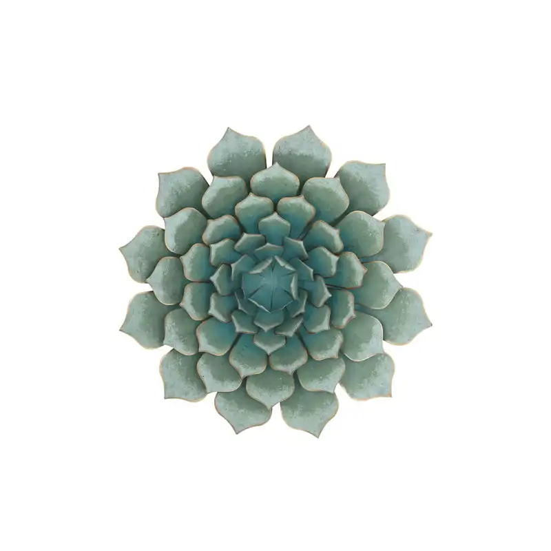 

Teal Metal Floral Wall Decor Living Room Interior Home Decoration