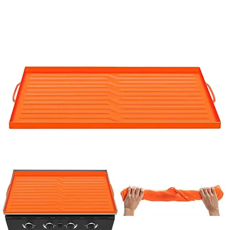 

Black Stone Silicone Mat Non-Stick Reusable Silicone Grill Mat Heavy Duty Food Grade Silicone Griddle Mat Cover For Black Stone