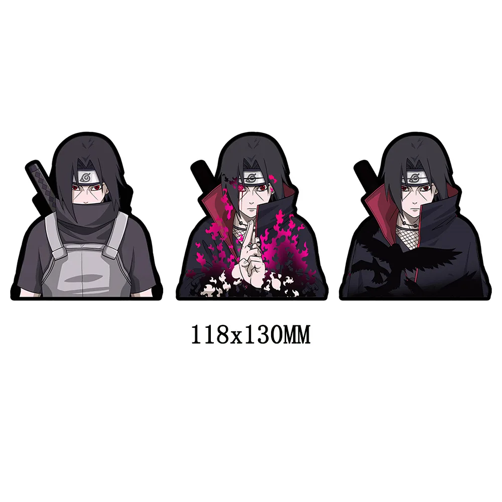 1PCS NARUTO Uchiha Itachi 3D Gradient Magic Sticker Cartoon Peripheral Car Sticker Creative Gift