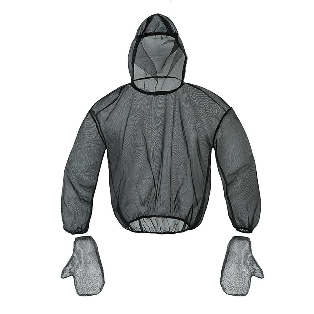 

Полиэстеровая сетчатая куртка с насекомыми, многоразовая складная Одежда для пеших прогулок, охоты, альпинизма, рыбалки, аксессуары с перчатками