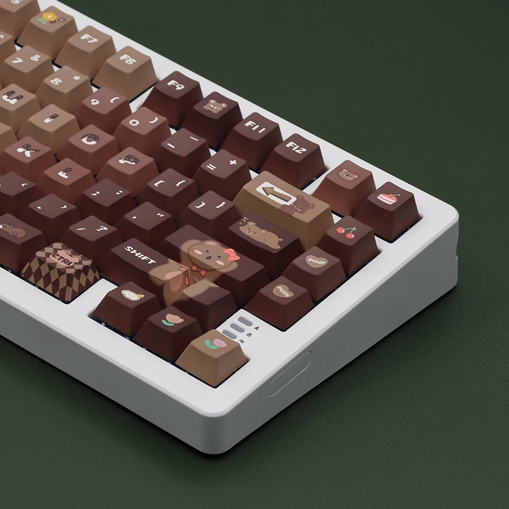 Lucky Bear коричневый постепенное Keycap для вишневого профиля PBT Материал Ретро стиль