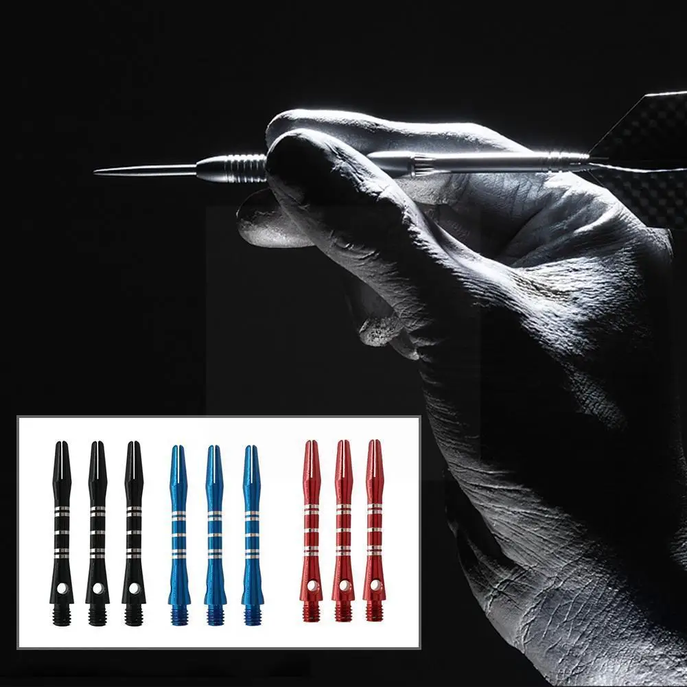 

3 Pcs Color Engraved Aluminum Alloy Darts Rod 40mm Accessories Thread Darts Colors Short Darts Darts Five-line 3 Rod Metal U8s4