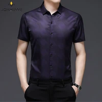 johmuvve fast shipping new mens short sleeve plaid print shirt casual short sleeve top