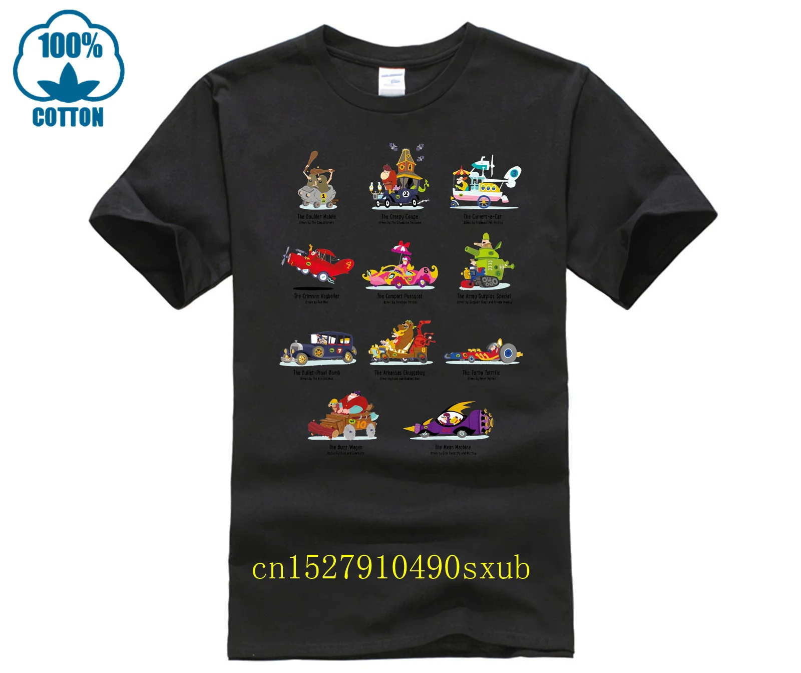 Фото Футболка MAGLIA WACKY Race DASTARDLY AND MUTTLEY CARTONE ANNI 80, культ №1
