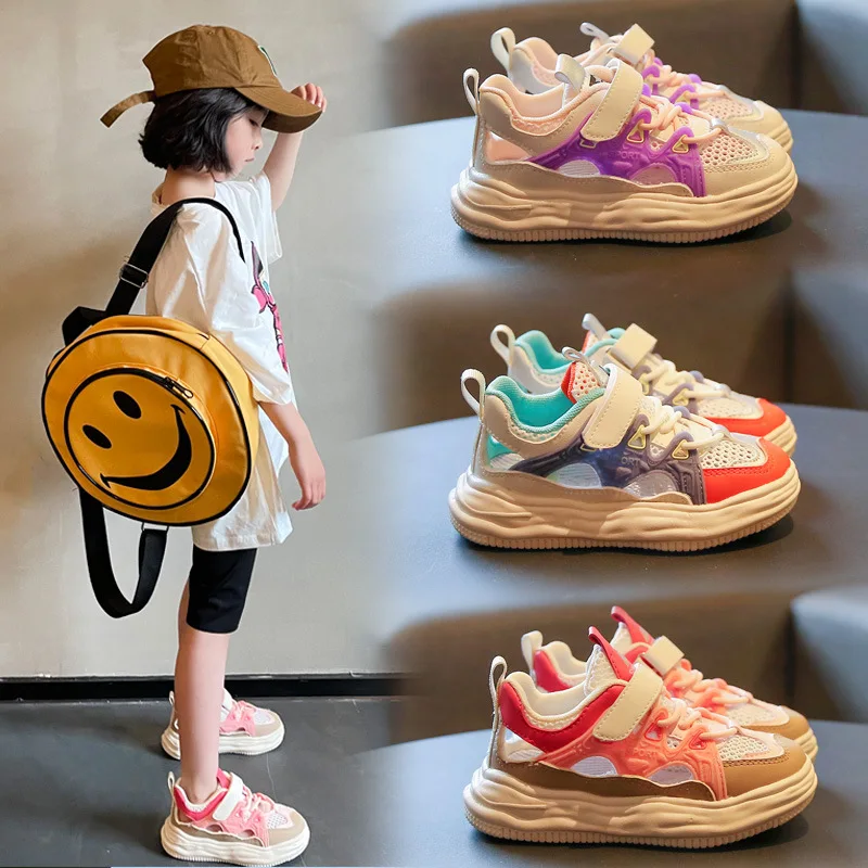 

Kids Summer Girls Princess Shoes Mesh Breathable Sports Running for Woman Tennis Basketball Children Casual Sneakers for Baby