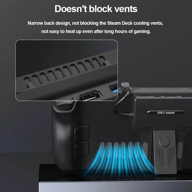 Концентратор с держателем док-станции 5 в 1 100 Вт зарядная база PD3.0 10 Гбит/с для Steam