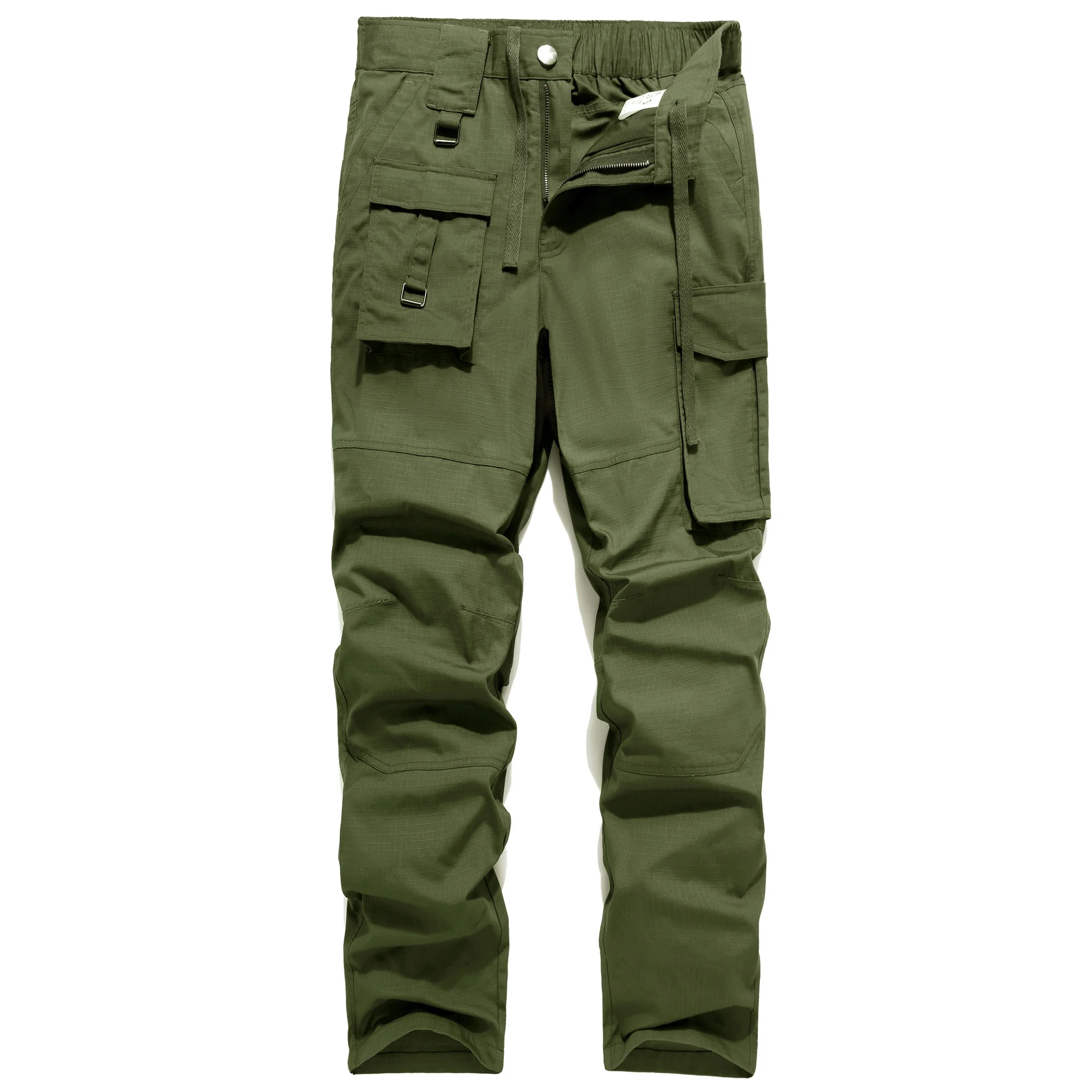 

USA Men's 4 Seasons Large Size Multi Pocket Tactical Pants Outdoor Elastic Wear-resistant Tear Proof Long Trousers Cargo Clothes