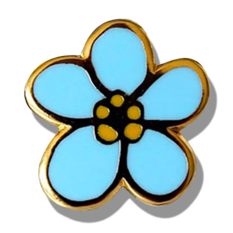 

Forget Me Not Botanical Blue Flower Brooch Enamel Pin Brooches Metal Badges Lapel Pins Denim Jacket Jewelry Accessories Gifts