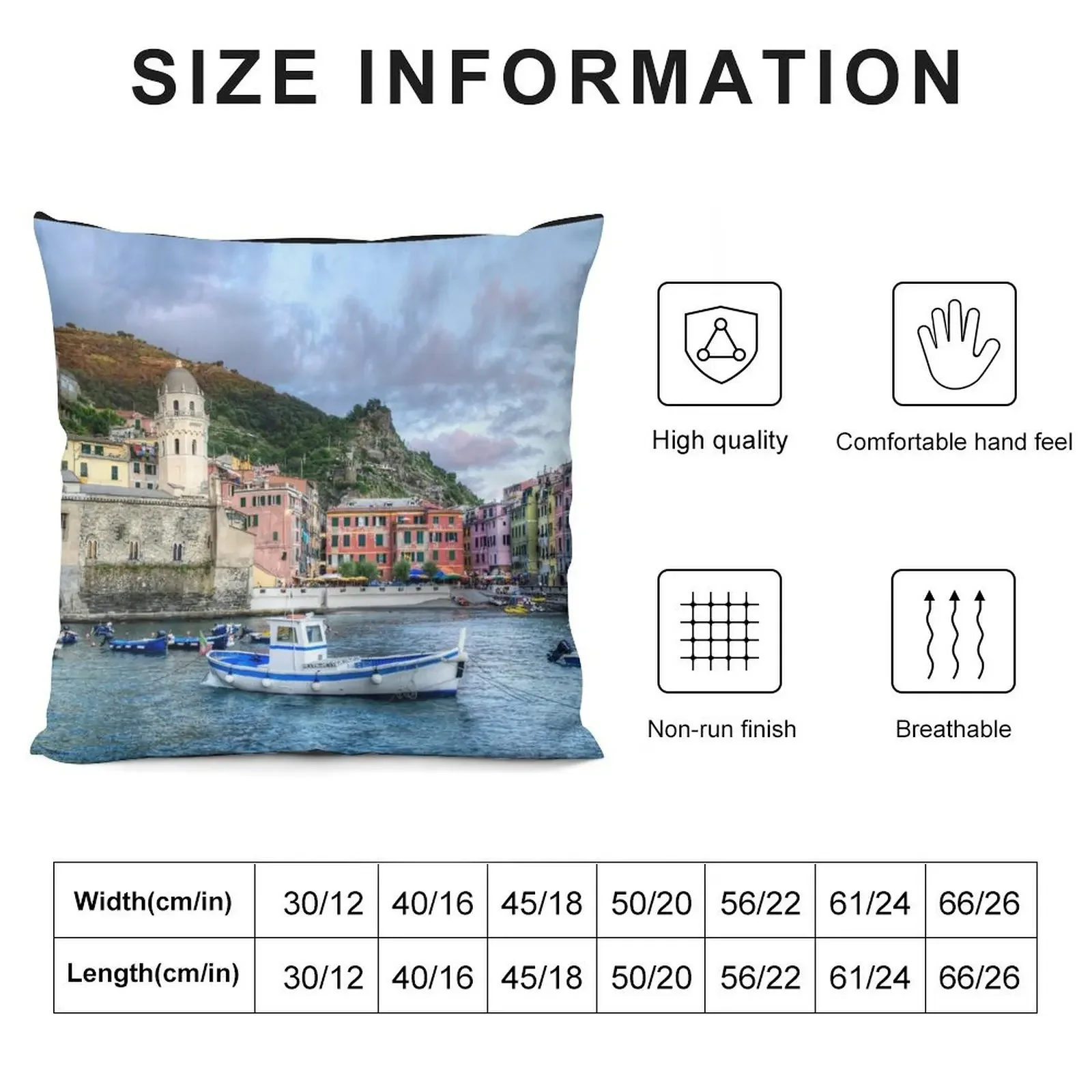 Vernazza Cinque Terre - средняя декоративная подушка декоративные подушки для роскошного