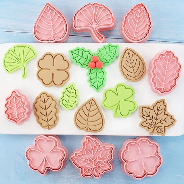 Plant Leaves Cookie Cutter Biscuit Mold 3D Press Stamp Leaf 2