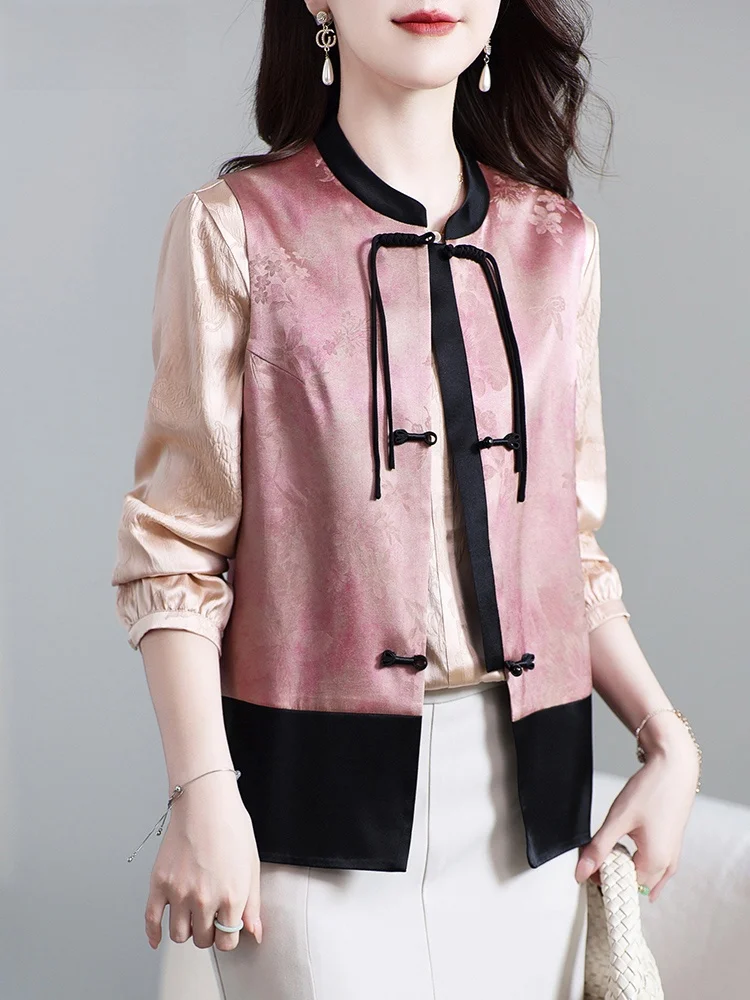 Тяжелый шелковый жилет для женщин осень 2024 новый уличный с кисточками и принтом