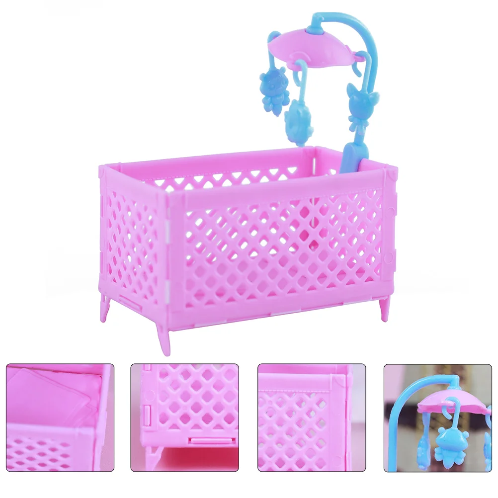 

5 Pcs Crib Baby Miniature Dollhouse Accessories Accessory Decor Toys Adornment Ornament