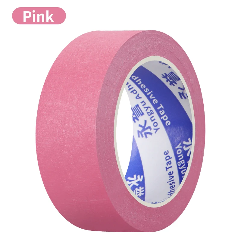 

10/50 м цветная малярная лента розовое украшение ремесло живопись автомобильная наклейка маскирующая этикетка студенческий офис