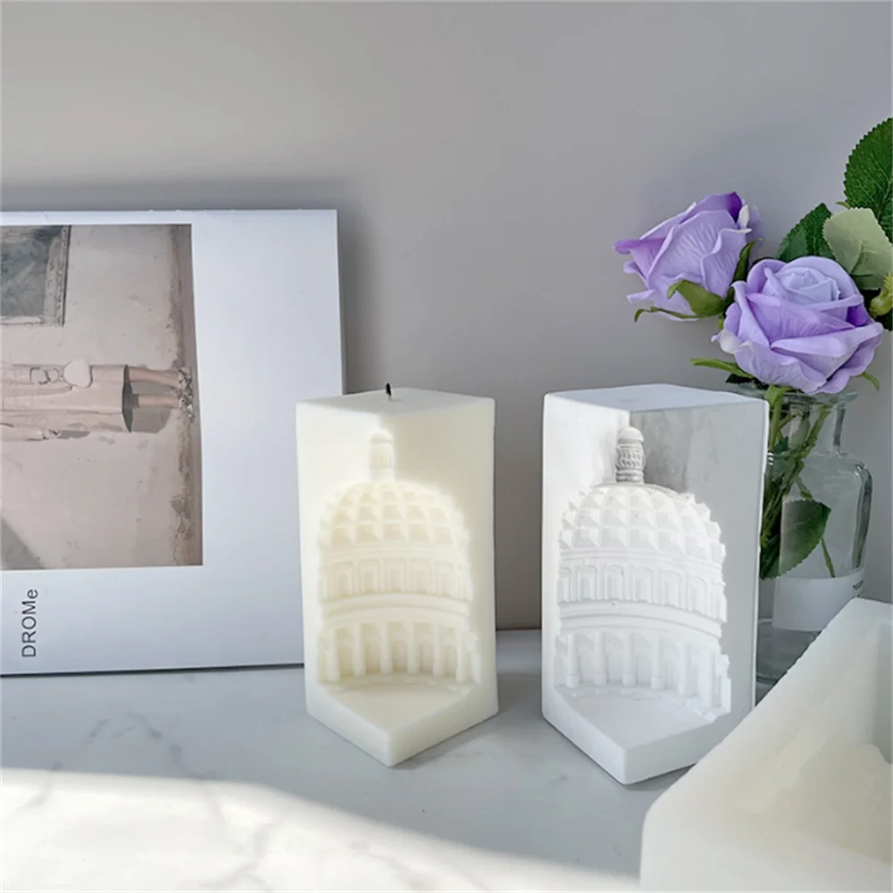 

Nordic Architecture Candle Silicone Mold Dome Arch Roman Column Plaster Soap Candle making Gift Craft Home Decor Moule Bougie