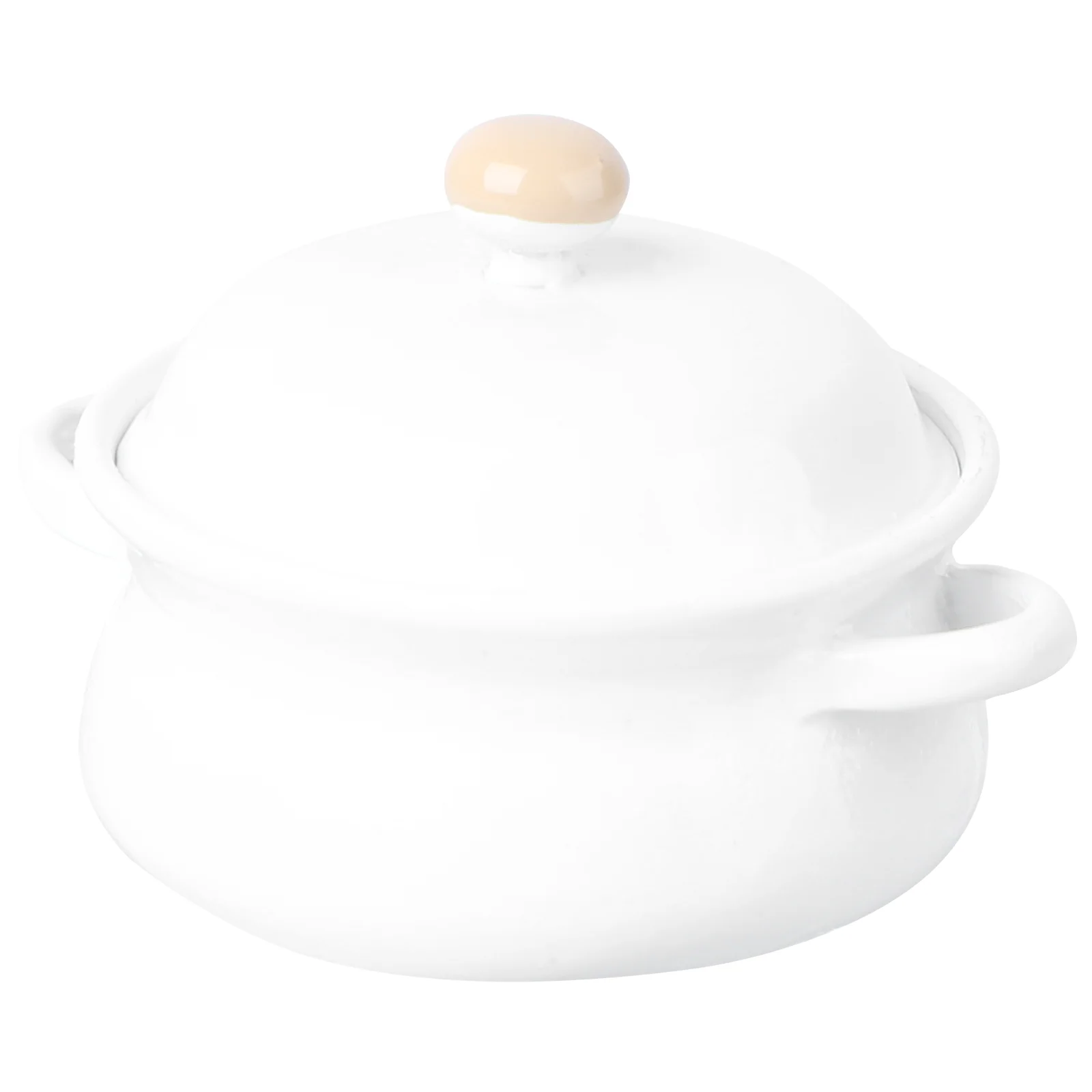 

1pc Creative Miniature Stockpot Soup Pot Accessory Mini Model for Mini House