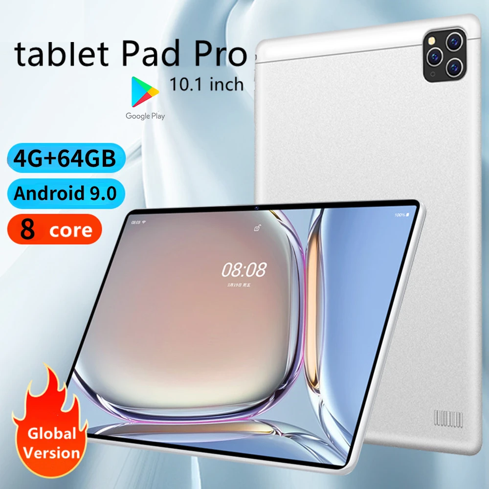 2023 New Android Tablet 10.1 Inch 4G+64GB Netcom Mobile Phone Two-in-one Computer Android 9.0 Student Education