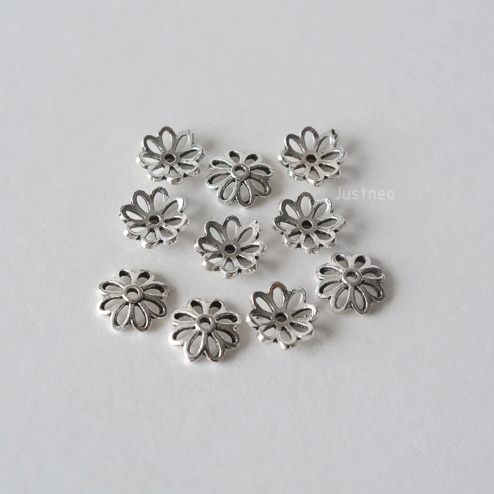 Аксессуары для изготовления ювелирных изделий окисленные серебряные заглушки