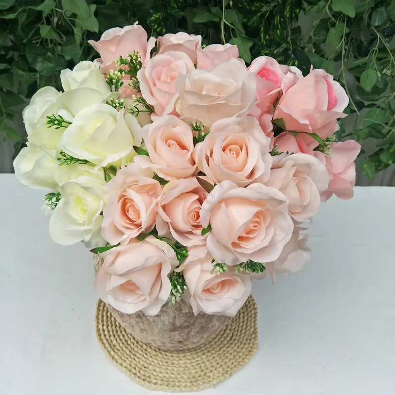

Silk Rose Artificial Flower Simulation Fake Flower Wedding Home Decoration Gift Supplies Valentine's Day Gift Garden Decoration