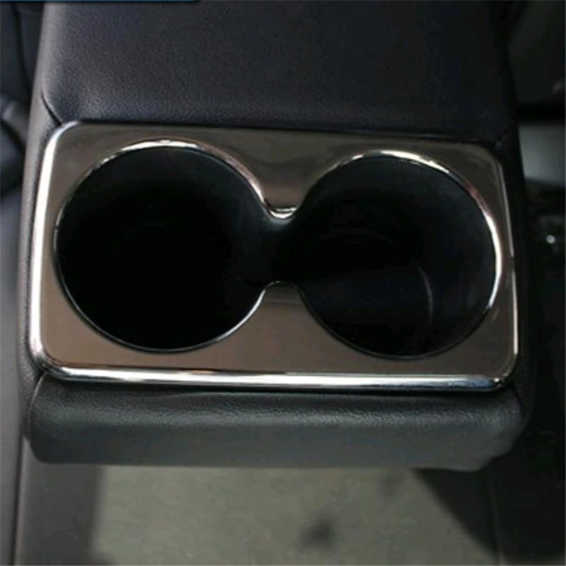 WELKINRY For Kia Sportage SL 3rd Generation 2010-2019 ABS Chrome Car Tail Rear Seat Armrest Water Bottle Cup Holder Trim