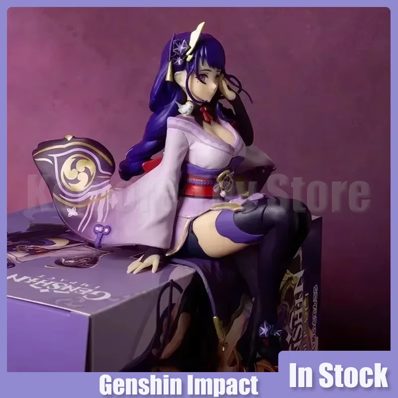 Фигурки аниме Genshin Impact 18 см фигурка Raiden Ei Beelzebul ПВХ Модель Shogun статуя игрушки