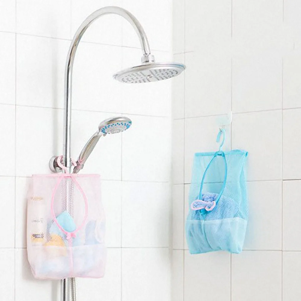 1pc Bath Toys Storage Bags Baby Carry Sand Beach Storage Mesh Bags Wall Hanging Bathroom Organizer Baskets For Kids Water Toy