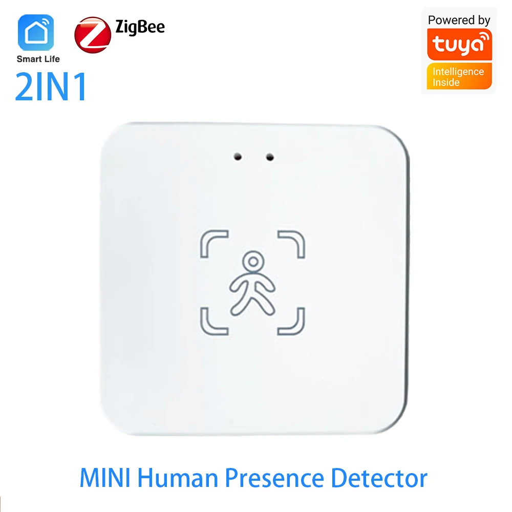 

Tuya Zigbee 2in1 Human Sensing Sensor Millimeter Wave Radar Light Sensing PIR Motion Detector Smart Life Home Automatio